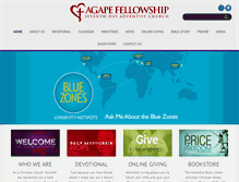 Tablet Screenshot of agapefellowship22.adventistchurchconnect.org